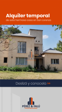 Casa en Alquiler Amoblada en San Lorenzo