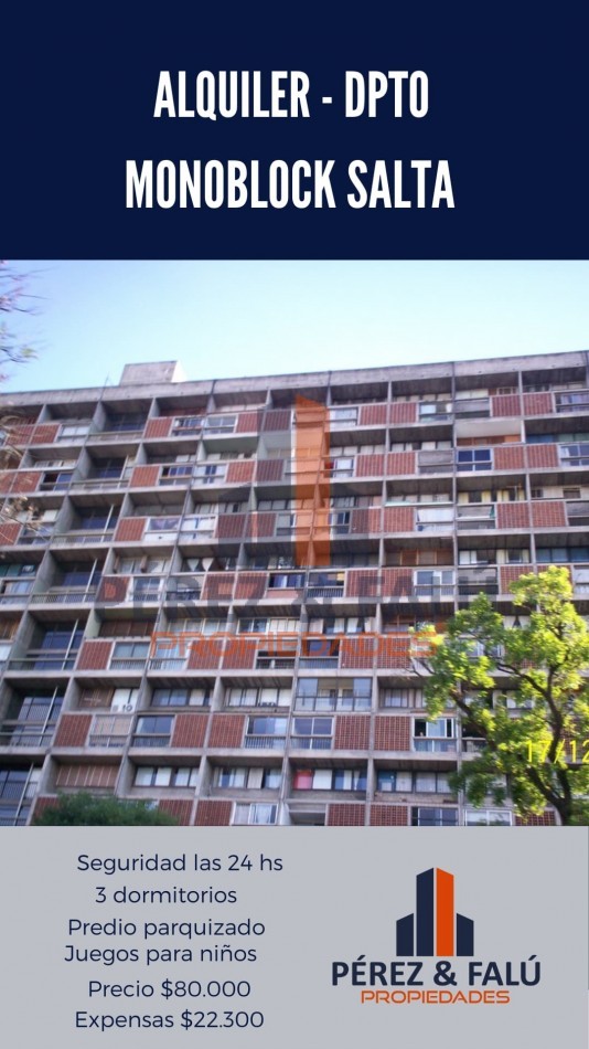 Departamento en Monoblock Salta 